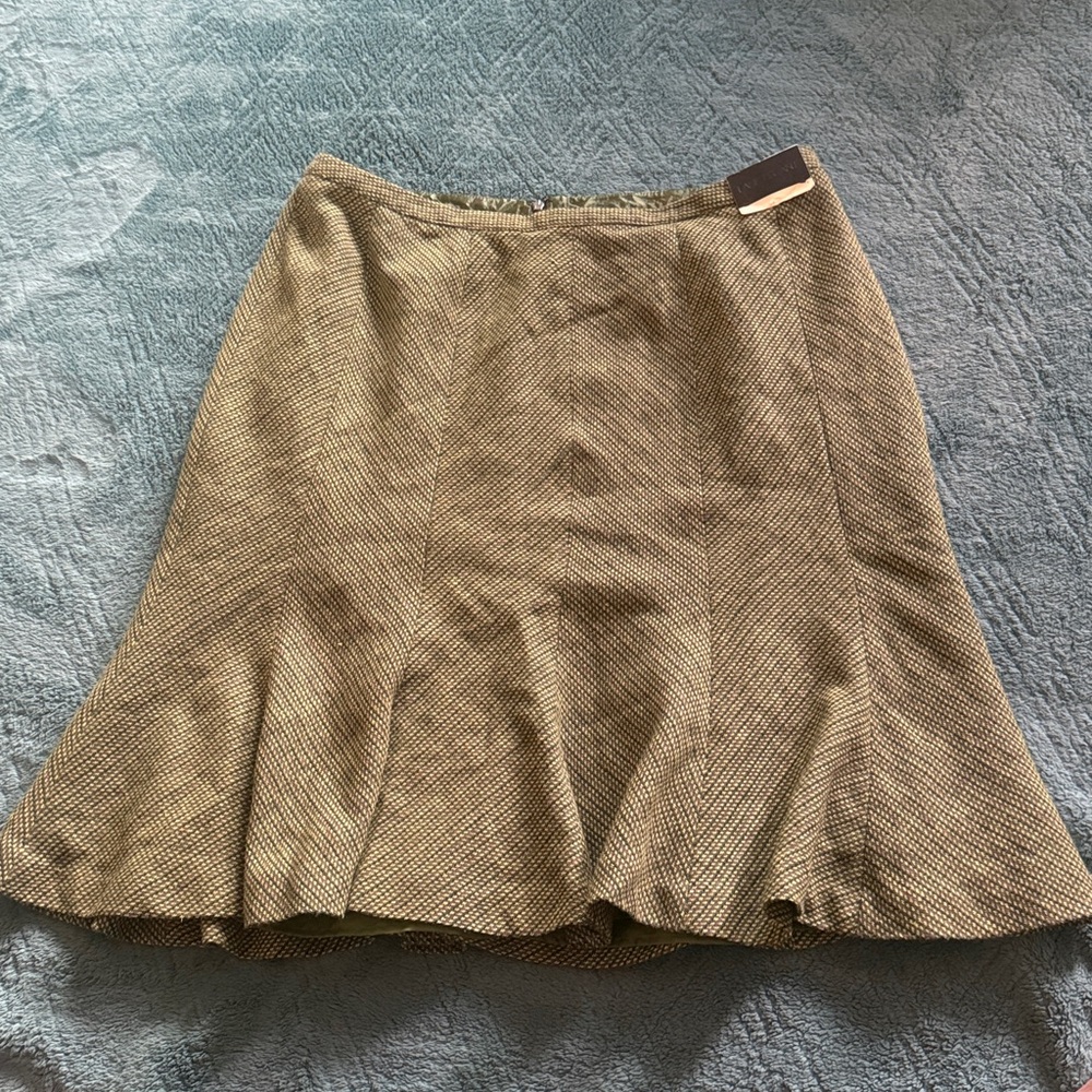 Lane Bryant Textured Brown A-Line Skirt